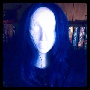 Blue wig